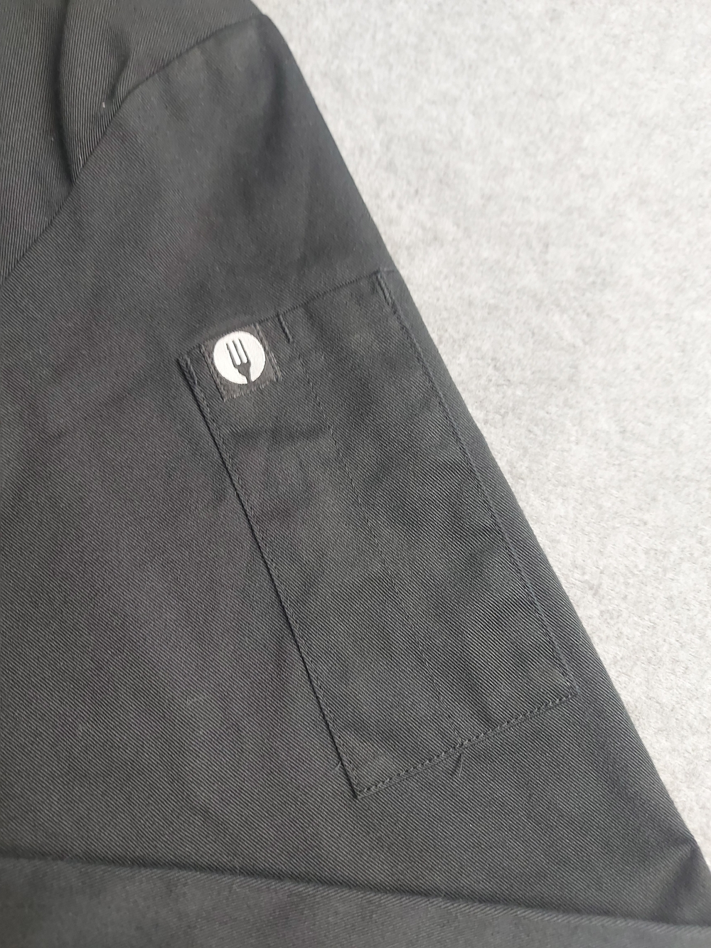 Chef Works Black Long Sleeve Double Breasted Chef Coat Size Small S - Picture 4 of 9